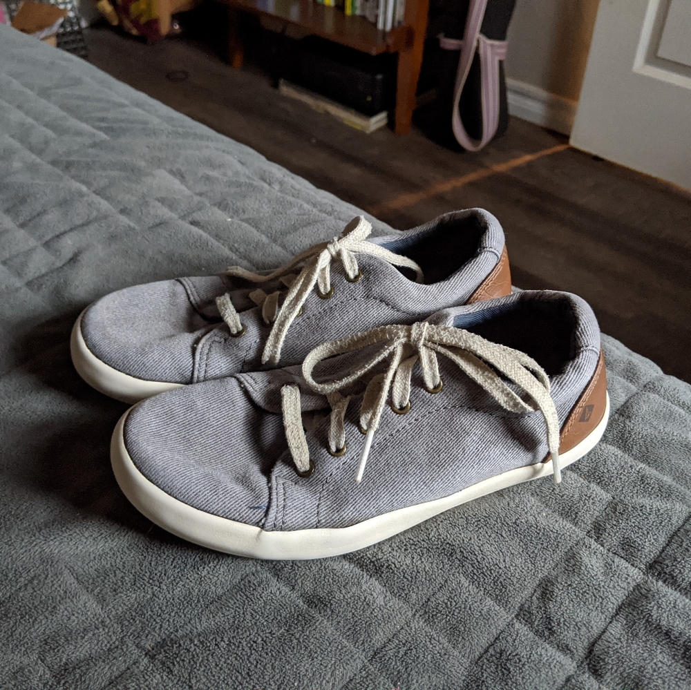 Kids Sperry Tuck Twill Sneaker Size 2